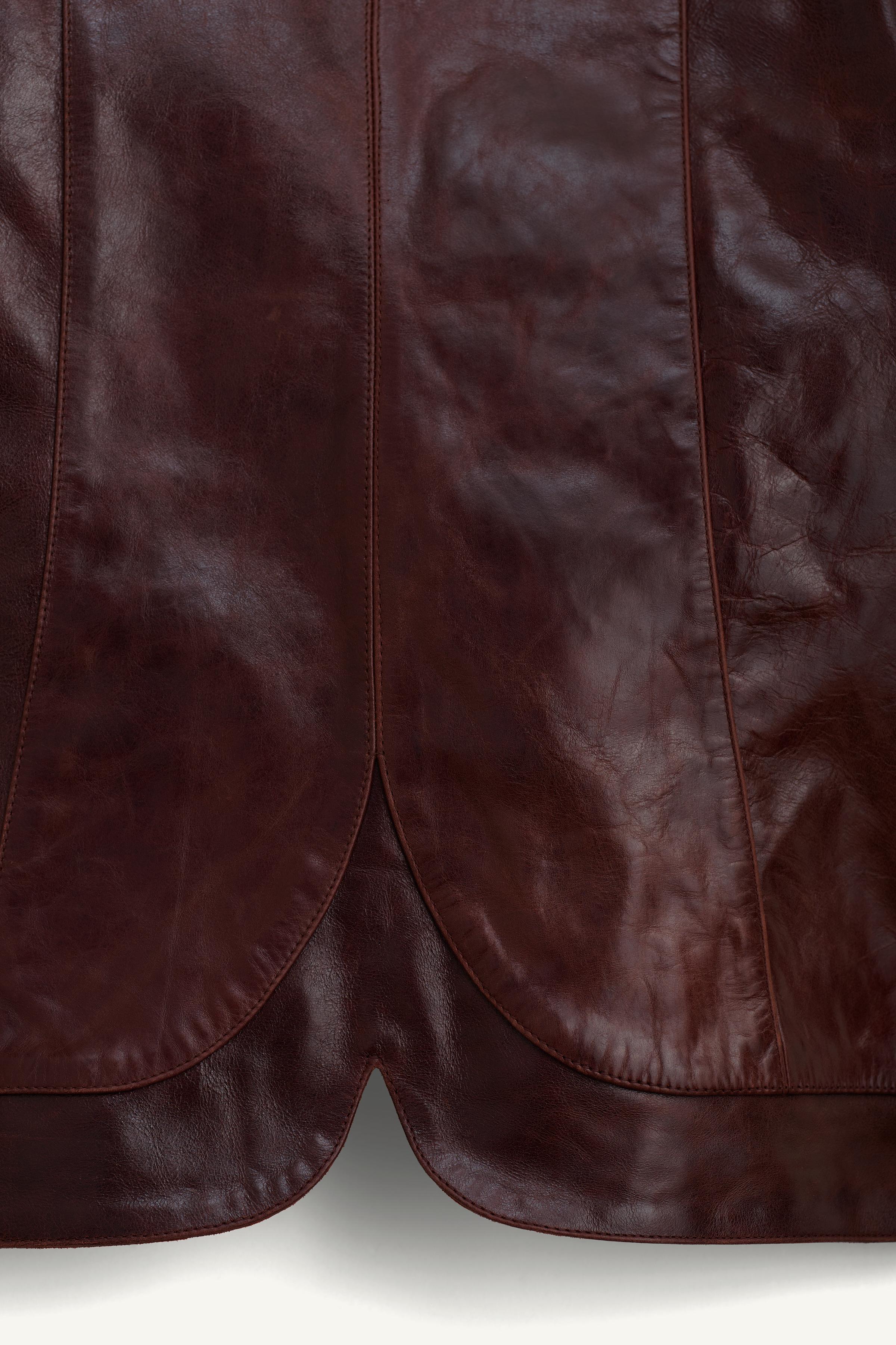 LIMITED EDITION 100% LEATHER CROPPED BLAZER